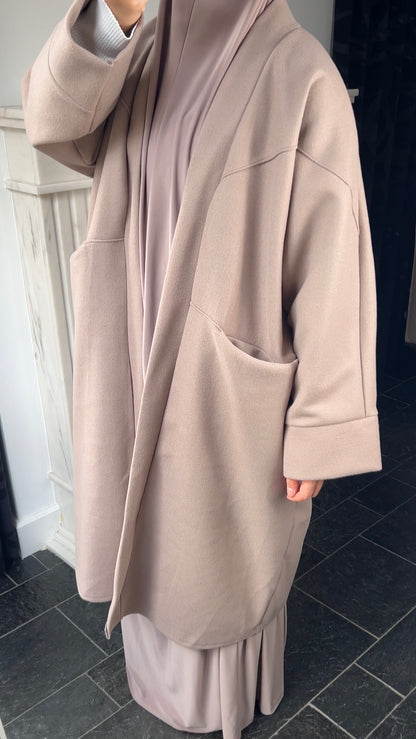 LIGHT TAUPE OVERSIZED COAT