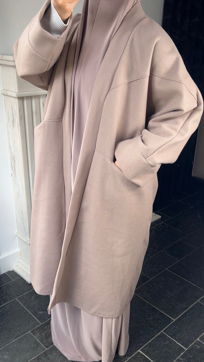 LIGHT TAUPE OVERSIZED COAT