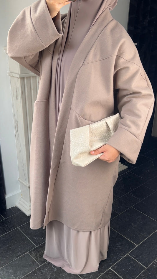 LIGHT TAUPE OVERSIZED COAT