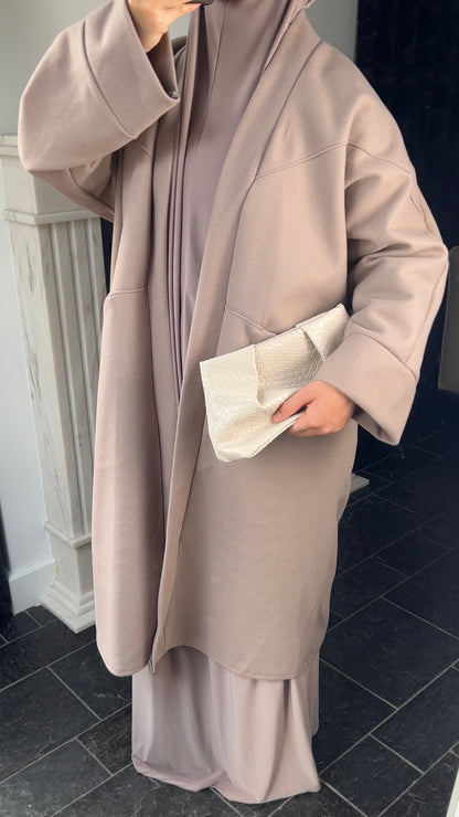 LIGHT TAUPE OVERSIZED COAT