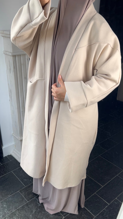 BEIGE OVERSIZED COAT