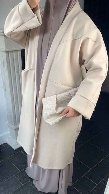 BEIGE OVERSIZED COAT