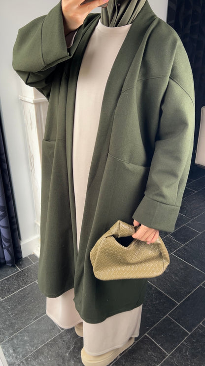 KHAKI OVERSIZED COAT
