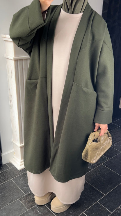 KHAKI OVERSIZED COAT