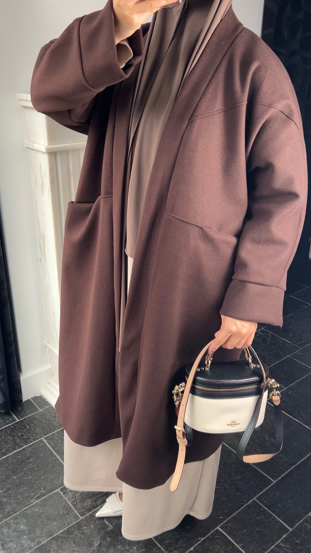BROWN OVERSIZED COAT