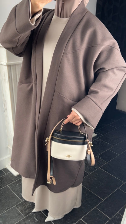 DARK TAUPE OVERSIZED COAT