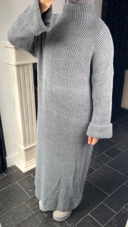 GREY KNIT DRESS