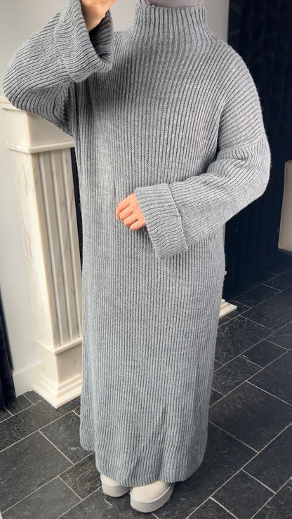 GREY KNIT DRESS