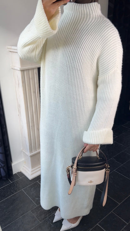OFF-WHITE KNIT DRESS