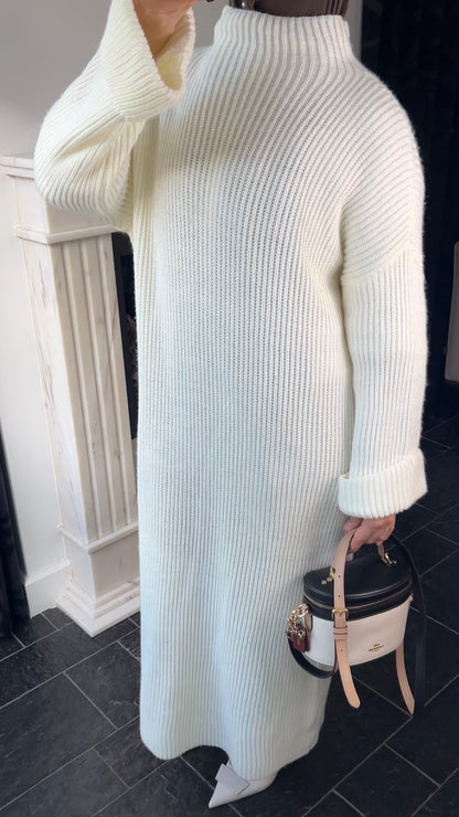 OFF-WHITE KNIT DRESS