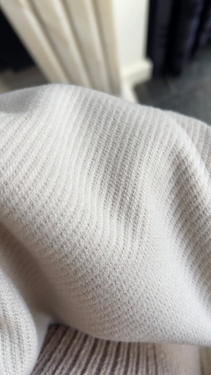 BEIGE RIBBED ABAYA COAT