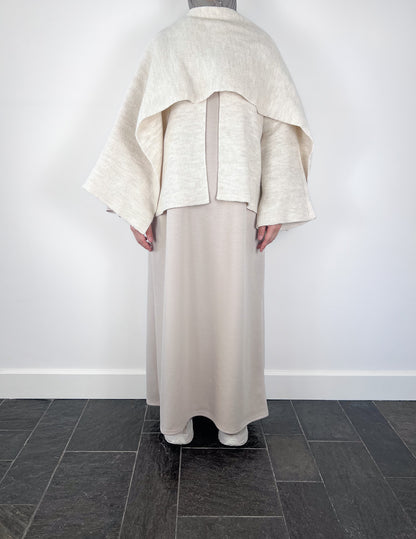 BEIGE SCARF PONCHO