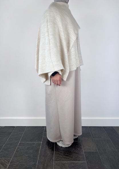BEIGE SCARF PONCHO