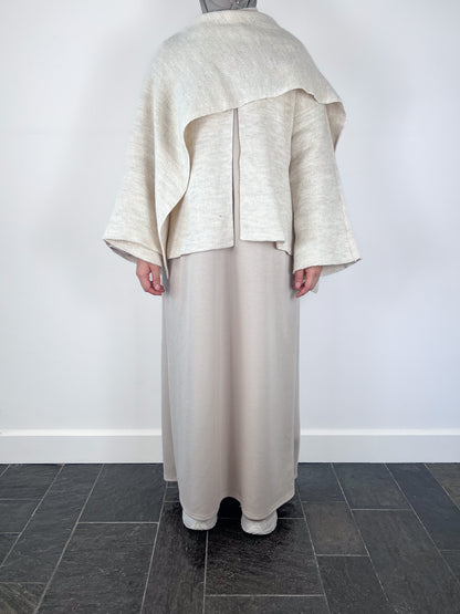 BEIGE SCARF PONCHO