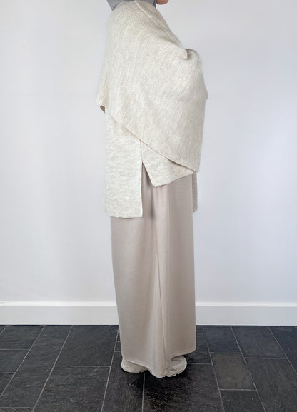 BEIGE SCARF PONCHO
