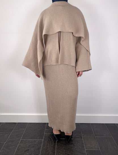 CAMEL SCARF PONCHO