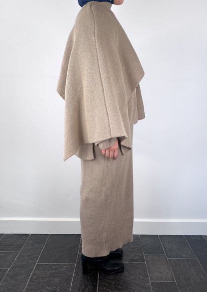 CAMEL SCARF PONCHO