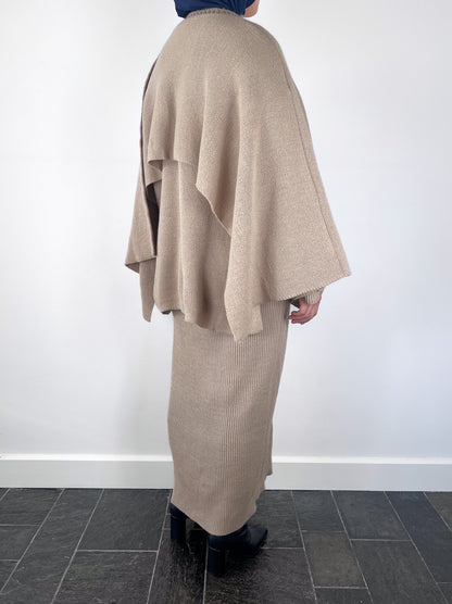 CAMEL SCARF PONCHO