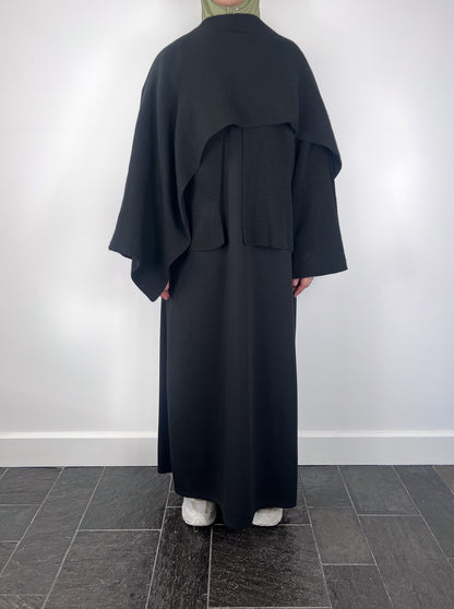 BLACK SCARF PONCHO