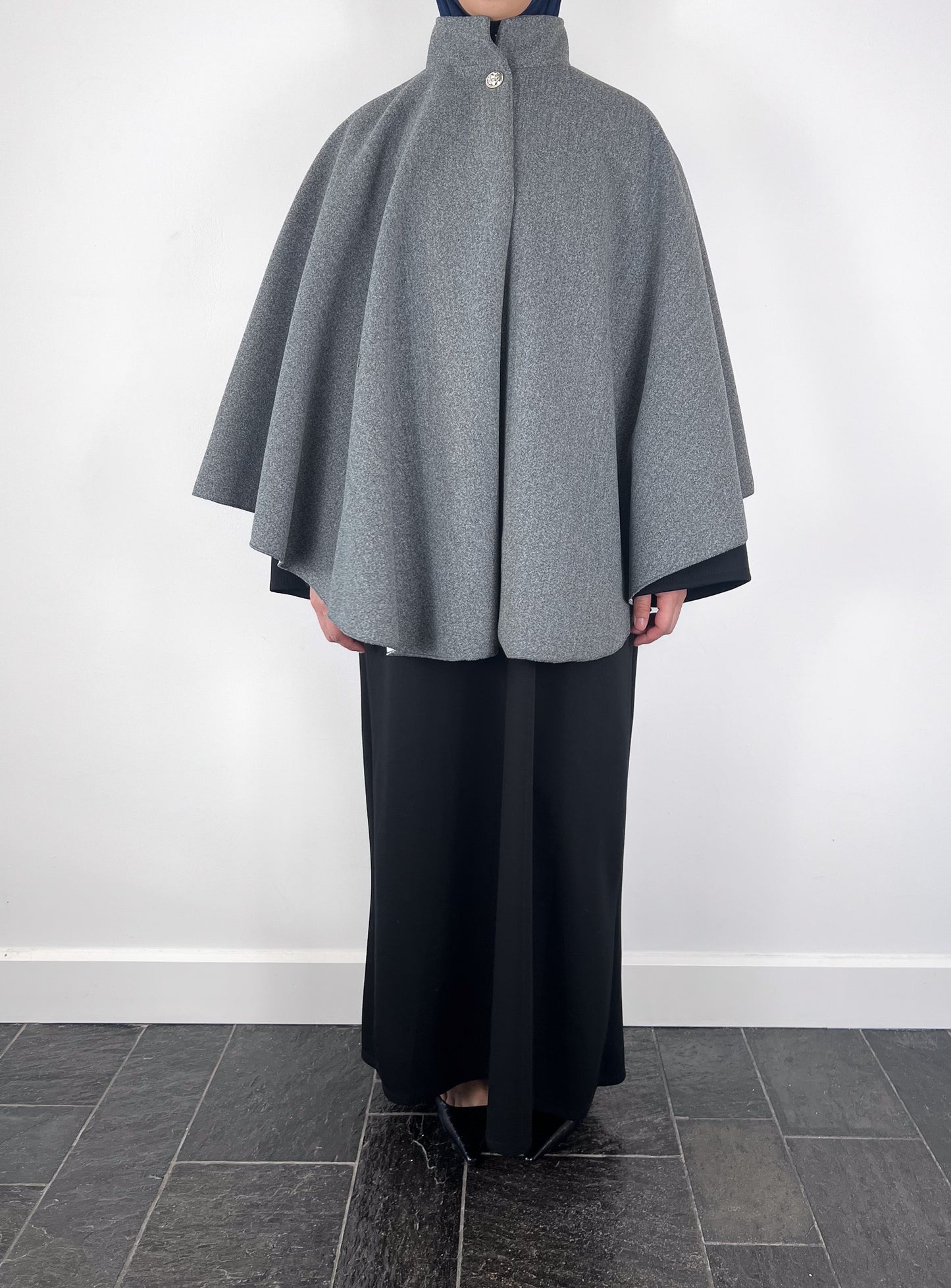 GREY BELT PONCHO