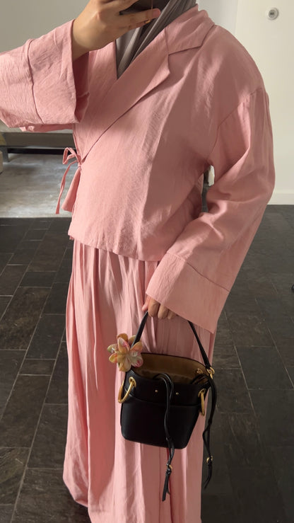 ROSE PLISSE WRAP SET