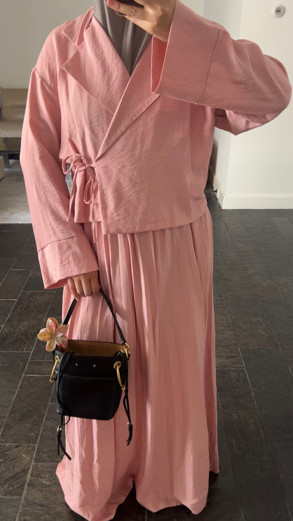 ROSE PLISSE WRAP SET