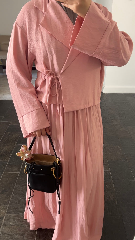 ROSE PLISSE WRAP SET