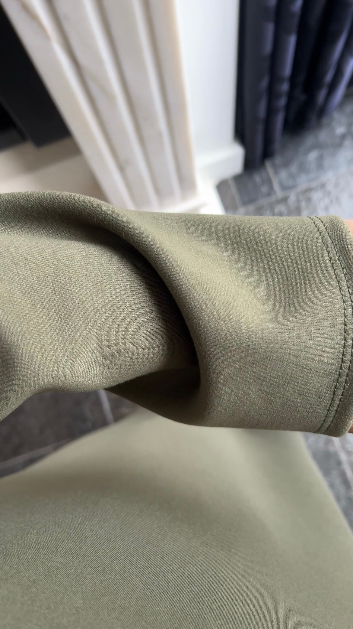 KHAKI COMFY JERSEY DRESS