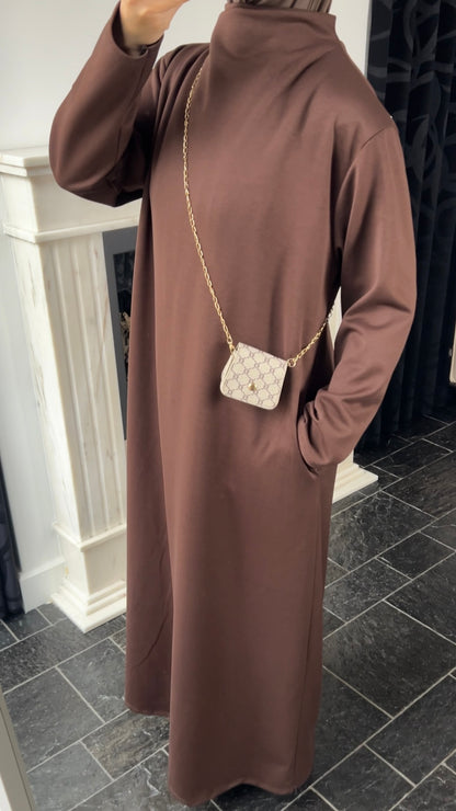 CHOCO COMFY JERSEY DRESS