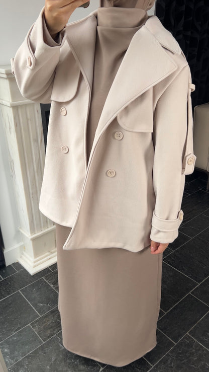 BEIGE MID TRENCHCOAT