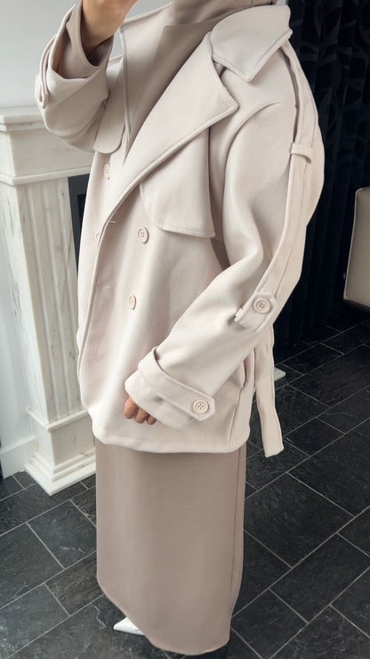 BEIGE MID TRENCHCOAT