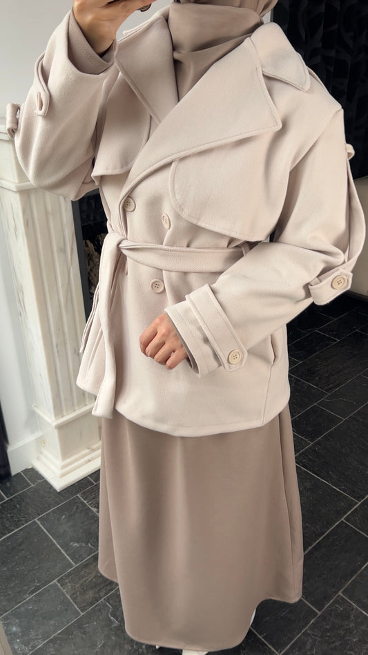 BEIGE MID TRENCHCOAT