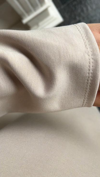 BEIGE COMFY JERSEY DRESS