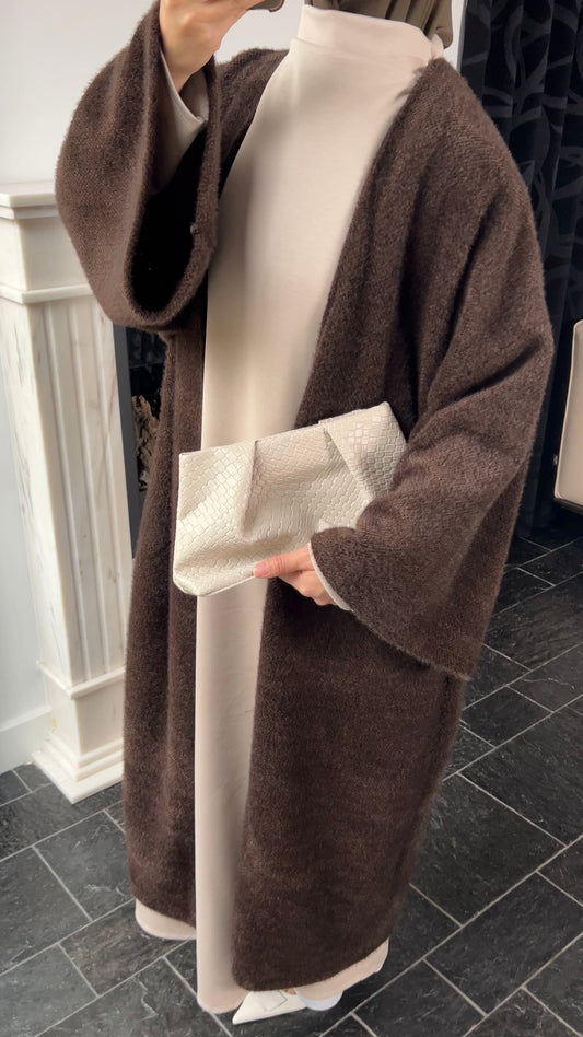 CHOCO TEDDY ABAYA COAT