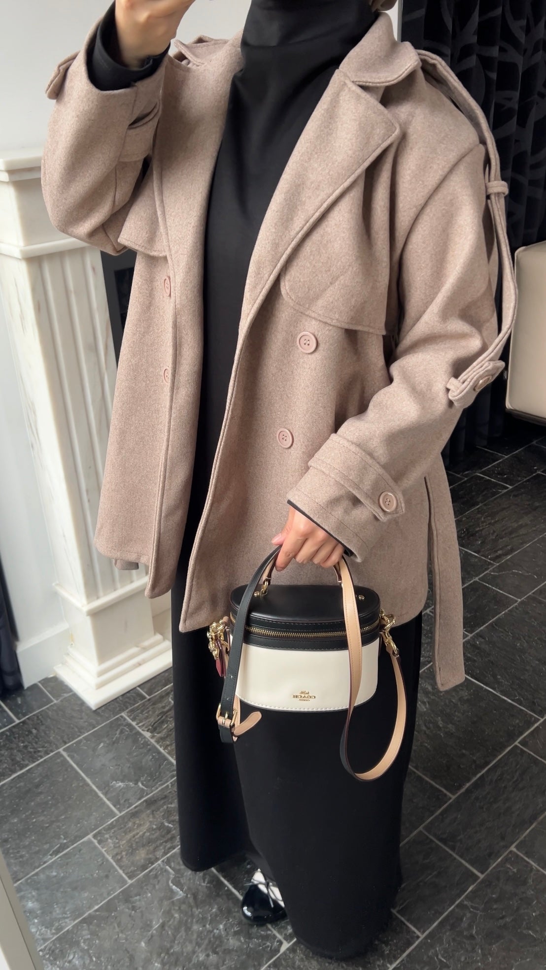 TAUPE MID TRENCHCOAT