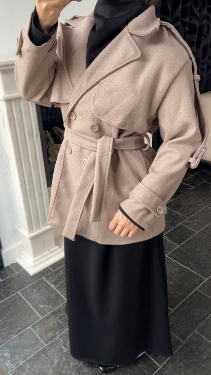 TAUPE MID TRENCHCOAT
