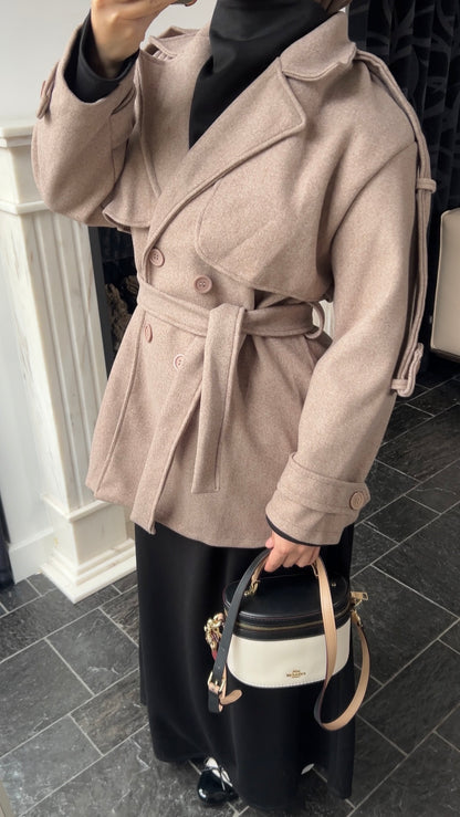 TAUPE MID TRENCHCOAT