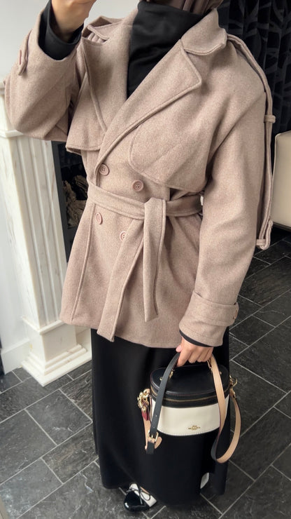TAUPE MID TRENCHCOAT