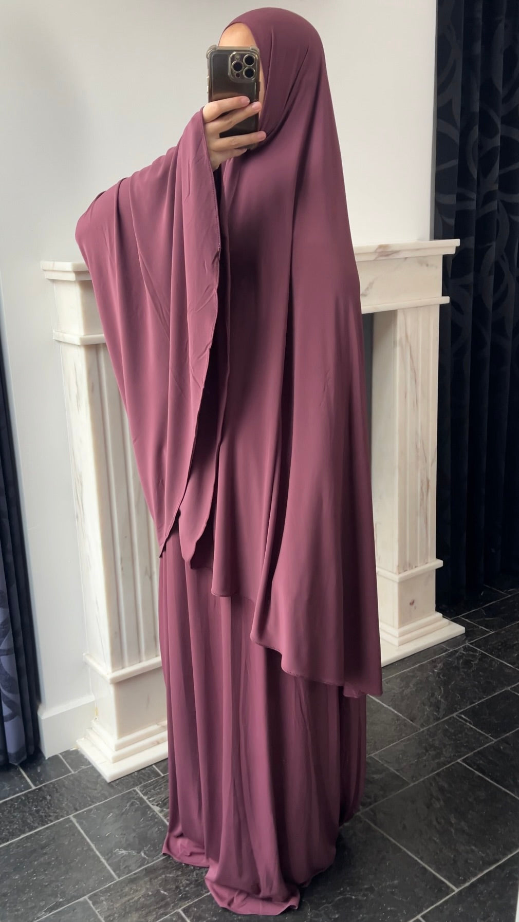 RESTOCKING SOON !! SKIRT KHIMAR SET CHERRY RED
