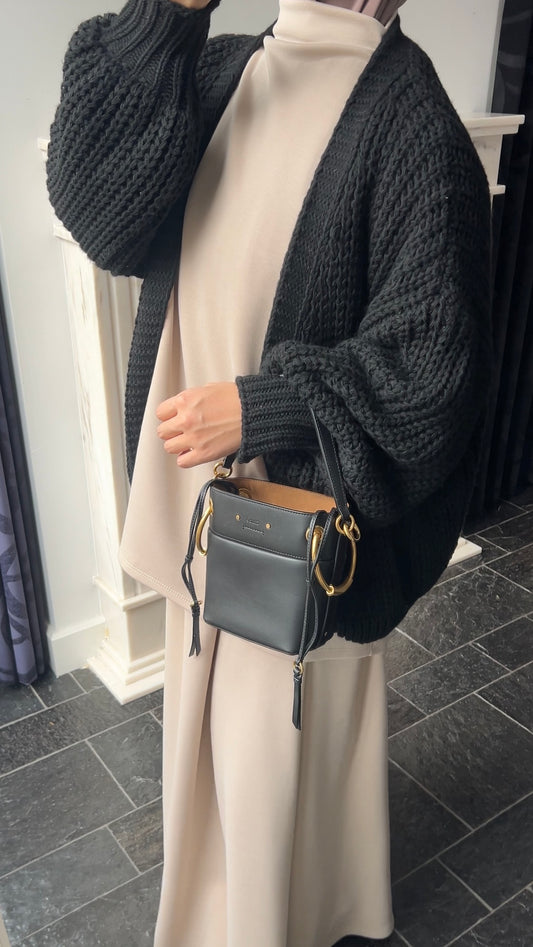 KNIT CARDIGAN BLACK