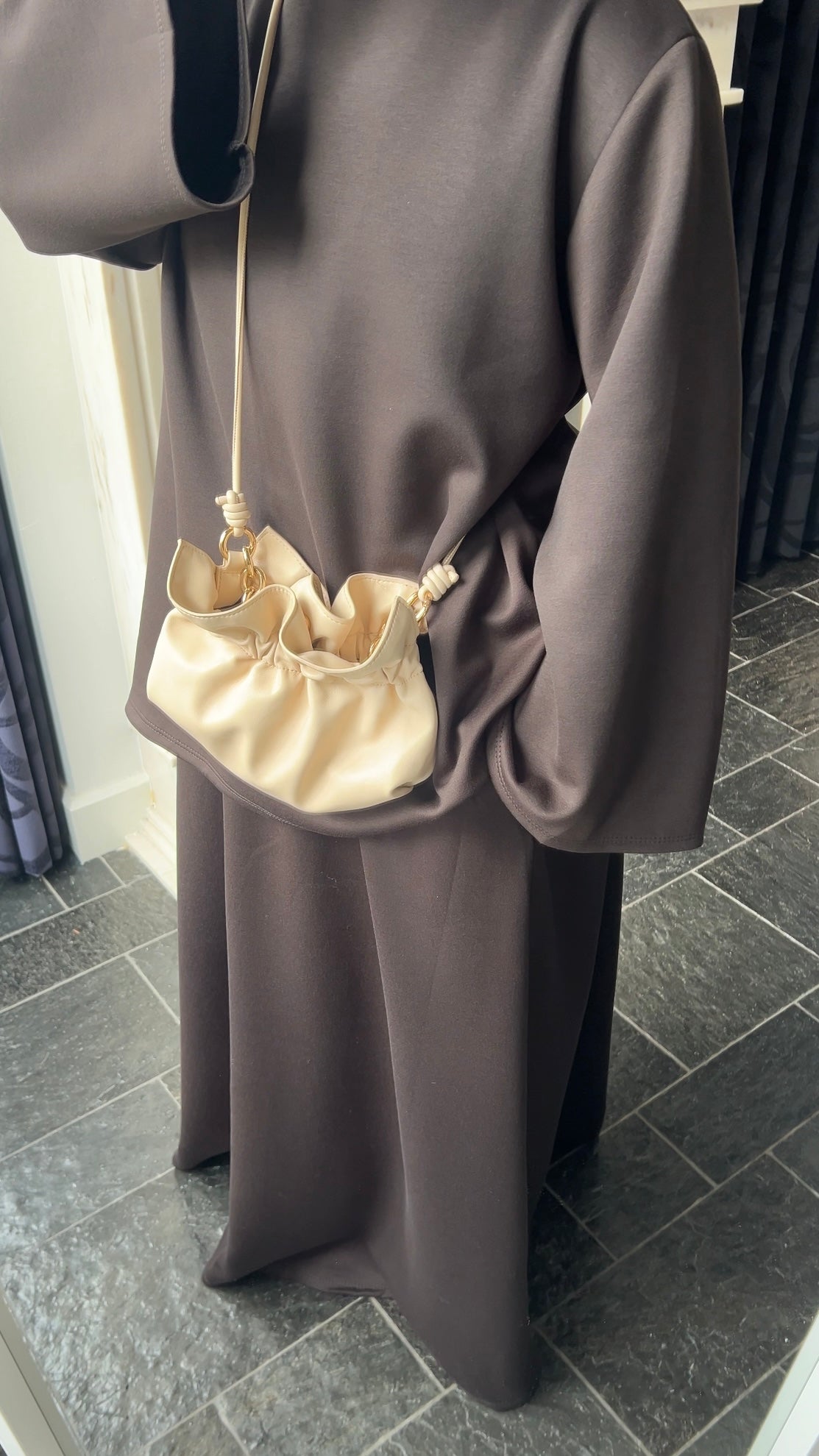 DARK BROWN BUTTER SET LONG