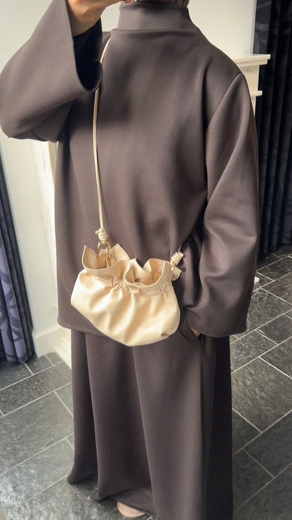 DARK BROWN BUTTER SET LONG