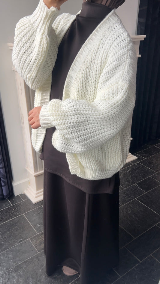 KNIT CARDIGAN OFF WHITE