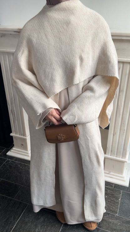 SCARF PONCHO ABAYA BEIGE