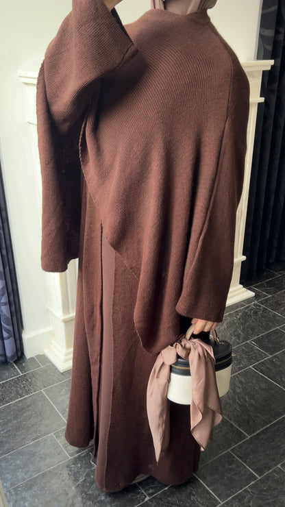 SCARF PONCHO ABAYA CHOCO