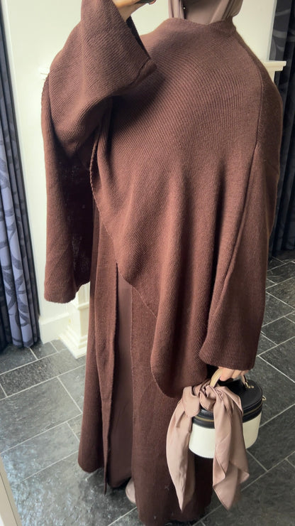 SCARF PONCHO ABAYA CHOCO