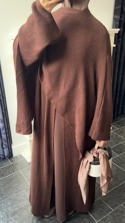 SCARF PONCHO ABAYA CHOCO