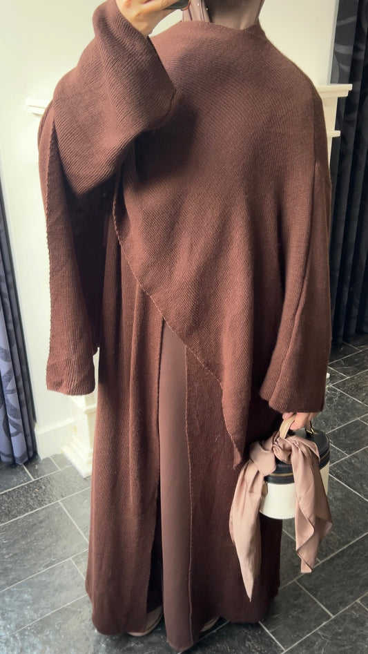 SCARF PONCHO ABAYA CHOCO