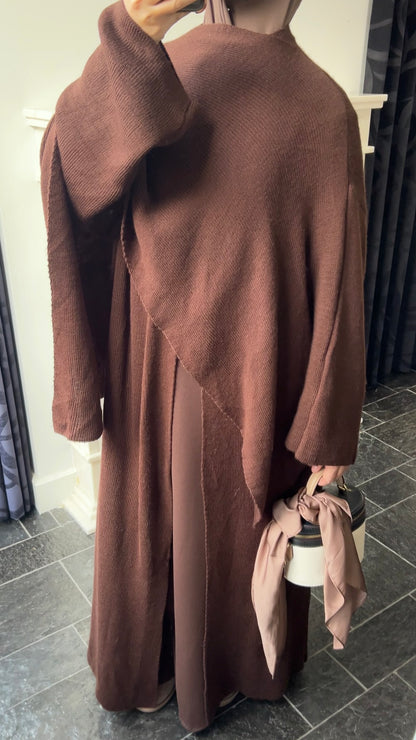SCARF PONCHO ABAYA CHOCO