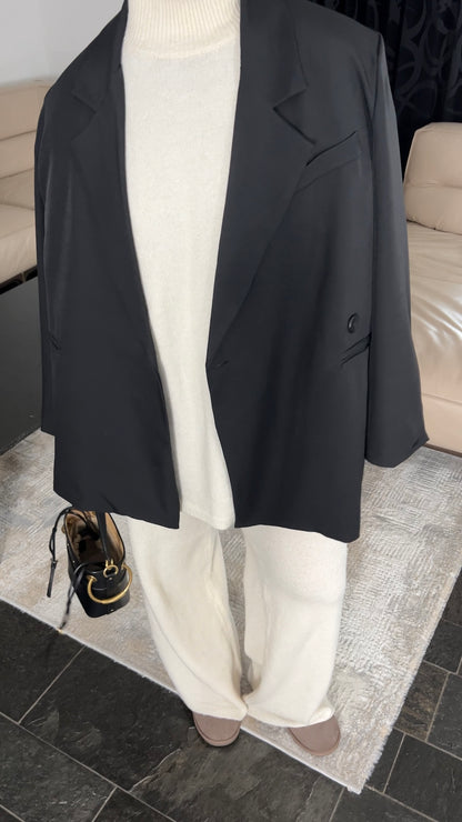 BLACK BUTTON BLAZER
